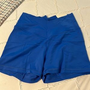 Blue aerie cross over biker shorts